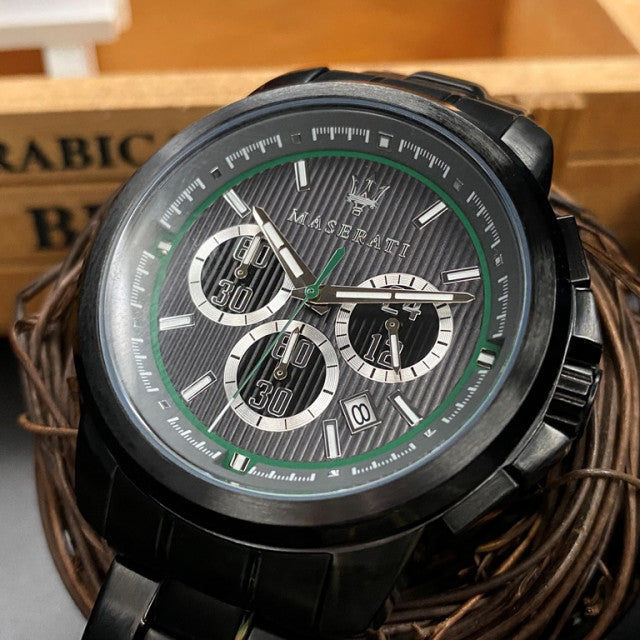 Maserati Royale Chronograph Black Dial Black Steel Strap Watch For Men - R8873637004 Buy Now By Maserati