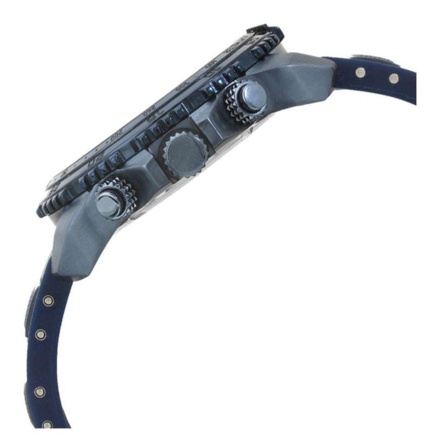 Guess Velocity Chronograph Blue Dial Blue Rubber Steel Strap Watch for Men - W0599G4 Buy Now By Guess