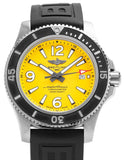 Breitling Superocean Automatic 44mm Yellow Dial Black Rubber Strap Watch for Men - A17367021I1S1 Buy Now By Breitling