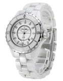 Chanel J12 Diamonds Ceramic White Dial White Steel Strap Watch for Women - J12 H1628 Buy Now By Chanel