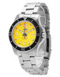 Breitling Superocean II Automatic 44mm Yellow Dial Silver Steel Strap Watch for Men - A17367021I1A1 Buy Now By Breitling