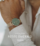 Daniel Wellington Petite Emerald Green Dial Gold Mesh Strap Watch For Women - DW00100481 Buy Now By Daniel Wellington
