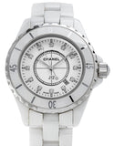 Chanel J12 Diamonds Ceramic White Dial White Steel Strap Watch for Women - J12 H1628 Buy Now By Chanel