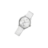 Calvin Klein Accent Silver Dial White Leather Strap Watch for Women - K2Y211K6 Buy Now By Calvin Klein