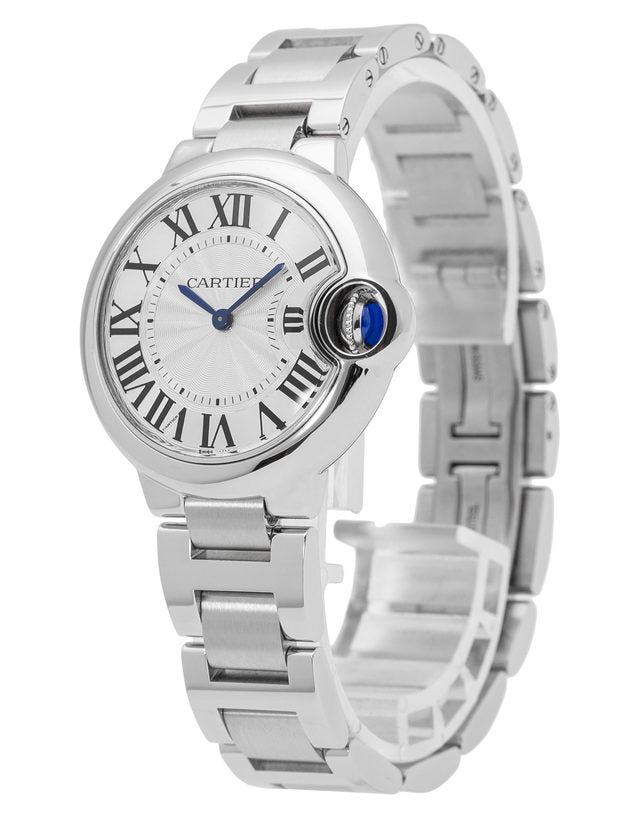 Cartier Ballen Bleu De Cartier Silver Dial Silver Steel Strap Watch for Women - W6920084 Buy Now By Cartier