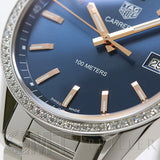 Tag Heuer Carrera Quartz Diamonds Blue Dial Silver Steel Strap Watch for Women - WAR1114.BA0601 Buy Now By Tag Heuer