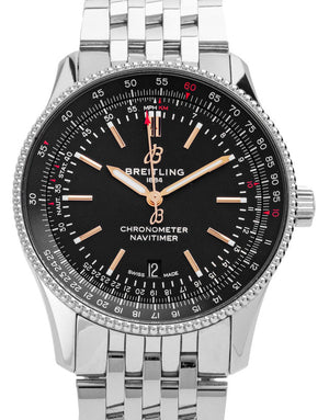 Breitling Navitimer Automatic 41mm Black Dial Silver Steel Strap Watch for Men - A17326241B1A1 Buy Now By Breitling