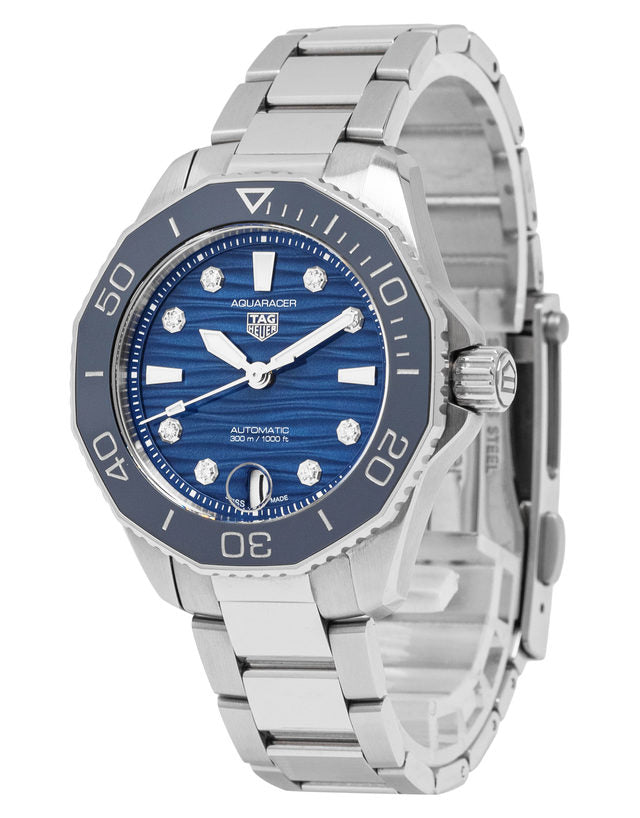 Tag Heuer Aquaracer Professional 300 Automatic Diamonds Blue Dial Silver Steel Strap Watch for Women - WBP231B.BA0618 Buy Now By Tag Heuer