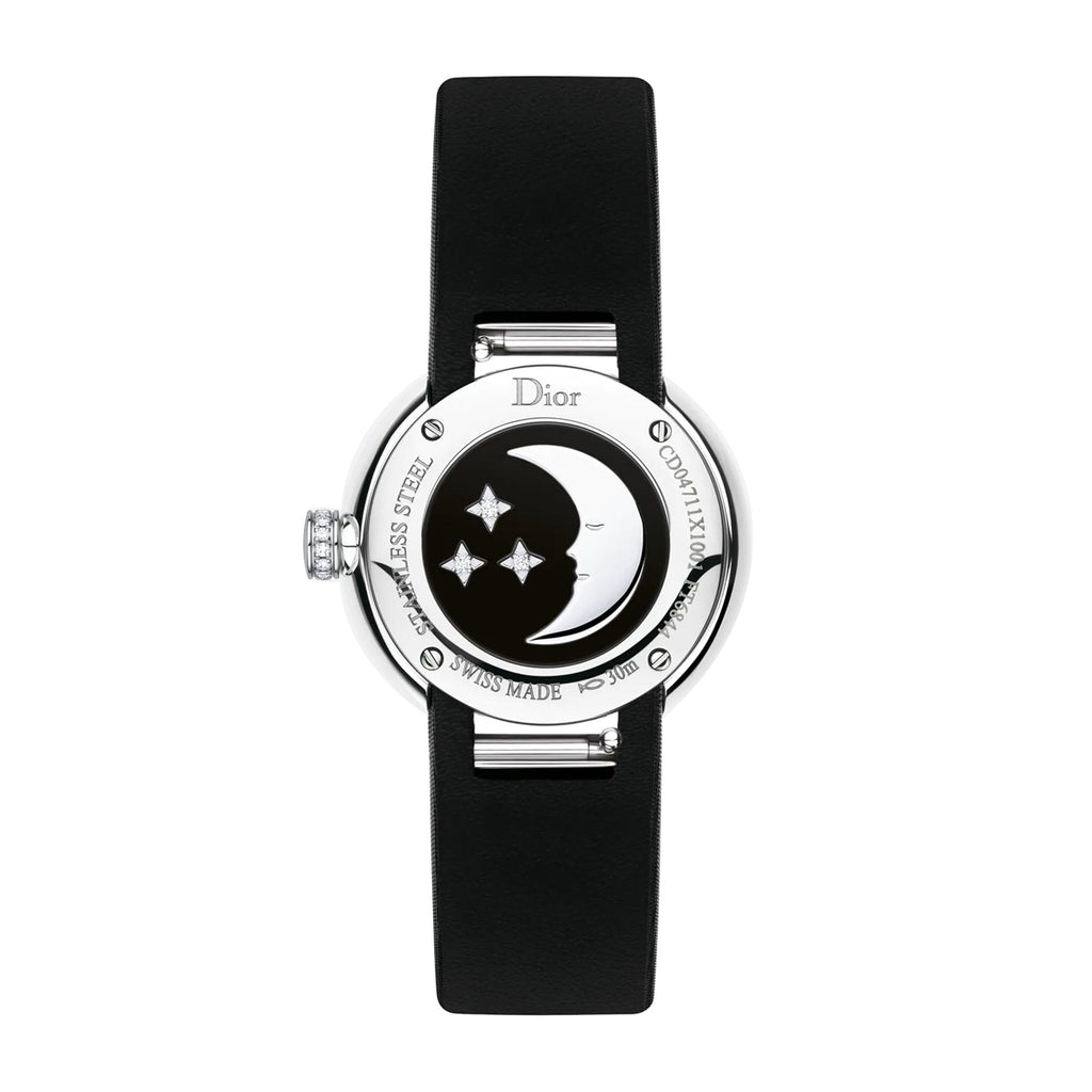 Dior La D De Dior Dior Rose Céleste Diamonds Mother of Pearl Dial Black Leather Strap Watch for Women - CD04711X1001 0000 Buy Now By Dior