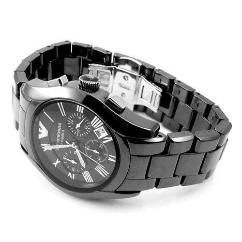 Emporio Armani Valente Chronograph Black Dial Black Ceramic Strap Watch For Men - AR1400 Buy Now By Emporio Armani