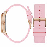 Guess Clarity Gold Dial Pink Silicone Strap Watch for Women - GW0109L2 Buy Now By Guess
