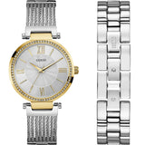 Guess Soho Diamonds Silver Dial Silver Mesh Bracelet Watch for Women - W0638L7 Buy Now By Guess