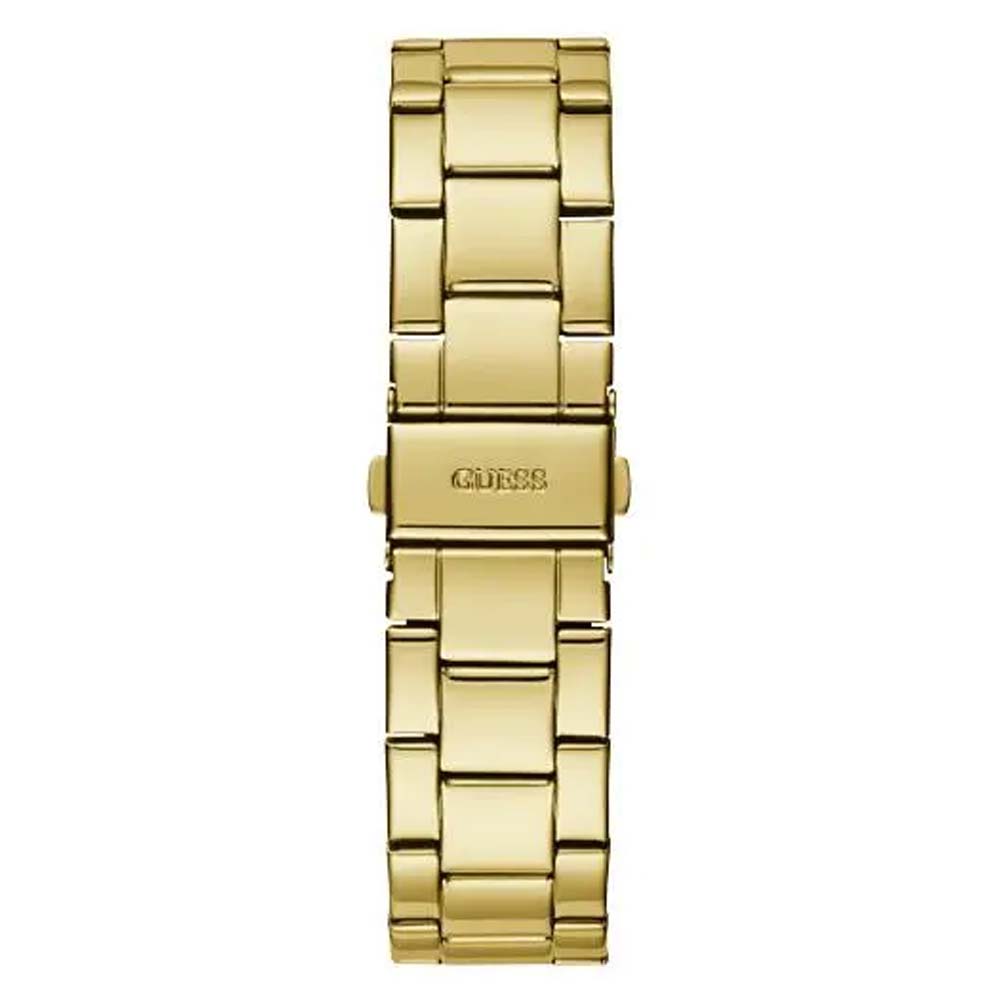 Guess G Twist Diamonds Gold Dial Gold Steel Strap Watch For Women - W1201L2 Buy Now By Guess
