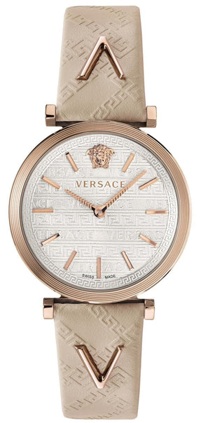 Versace V-Twist White Dial White Leather Strap Watch for Women - VELS00419 Buy Now By Versace