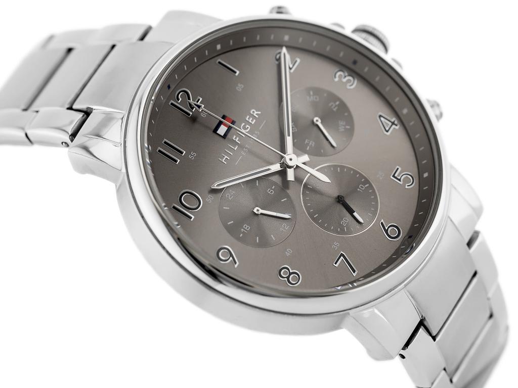 Tommy Hilfiger Chronograph Grey Dial Silver Steel Strap Watch for Men - 1710382 Buy Now By Tommy Hilfiger