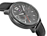 Tommy Hilfiger London Chronograph Grey Dial Black Leather Strap Watch for Men - 1791533 Buy Now By Tommy Hilfiger