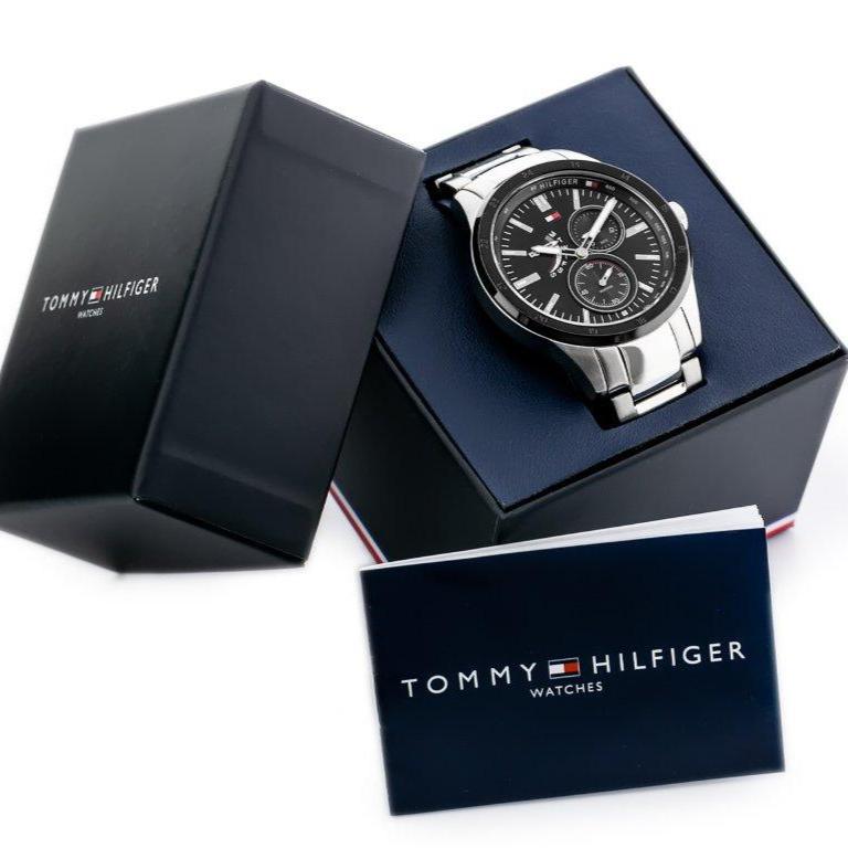 Tommy Hilfiger Austin Black Dial Silver Steel Strap Watch for Men - 1791639 Buy Now By Tommy Hilfiger