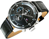 Tommy Hilfiger Trent Chronograph Quartz Black Dial Black Leather Strap Watch For Men - 1791810 Buy Now By Tommy Hilfiger