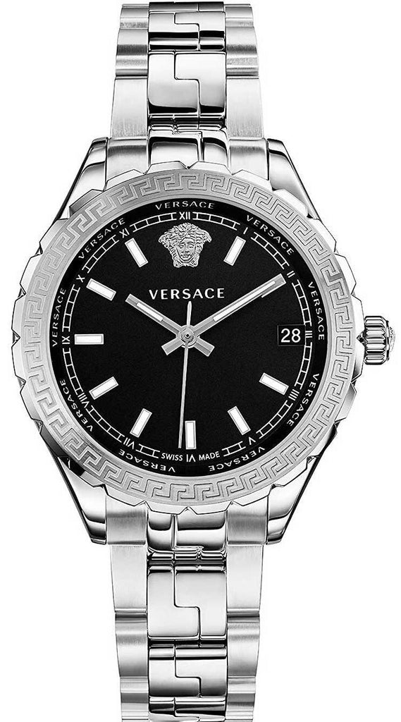 Versace Hellenyium Black Dial Silver Steel Strap Watch for Women - V12020015 Buy Now By Versace