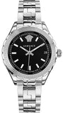Versace Hellenyium Black Dial Silver Steel Strap Watch for Women - V12020015 Buy Now By Versace