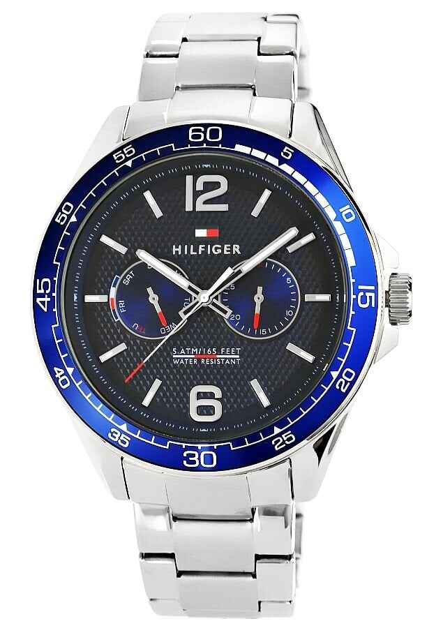 Tommy Hilfiger Erik Chronograph Blue Dial Silver Steel Strap Watch for Men - 1791366 Buy Now By Tommy Hilfiger