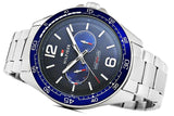 Tommy Hilfiger Erik Chronograph Blue Dial Silver Steel Strap Watch for Men - 1791366 Buy Now By Tommy Hilfiger