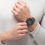 Tommy Hilfiger Briggs Black Dial Black Leather Strap Watch for Men - 1791426 Buy Now By Tommy Hilfiger