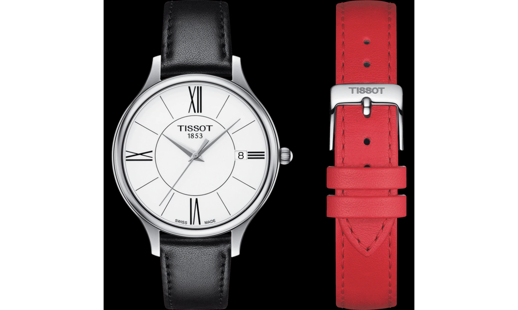 Tissot Bella Ora Round White Dial Black Leather Strap Watch For Women - T103.210.16.018.00 Buy Now By Tissot