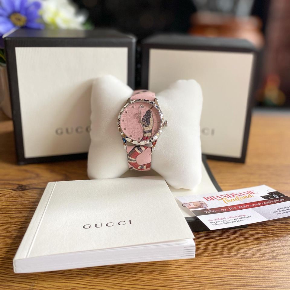 Gucci G Timeless Pink Dial Pink Leather Strap Watch For Women - YA1264083 Buy Now By Gucci