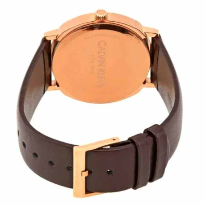 Calvin Klein Posh Silver Dial Brown Leather Strap Watch for Men - K8Q316G6 Buy Now By Calvin Klein