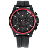 Tommy Hilfiger Mason Black Dial Black Rubber Strap Watch for Men - 1791793 Buy Now By Tommy Hilfiger