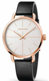 Calvin Klein Even White Dial Black Leather Strap Watch for Women - K7B216C6 Buy Now By Calvin Klein