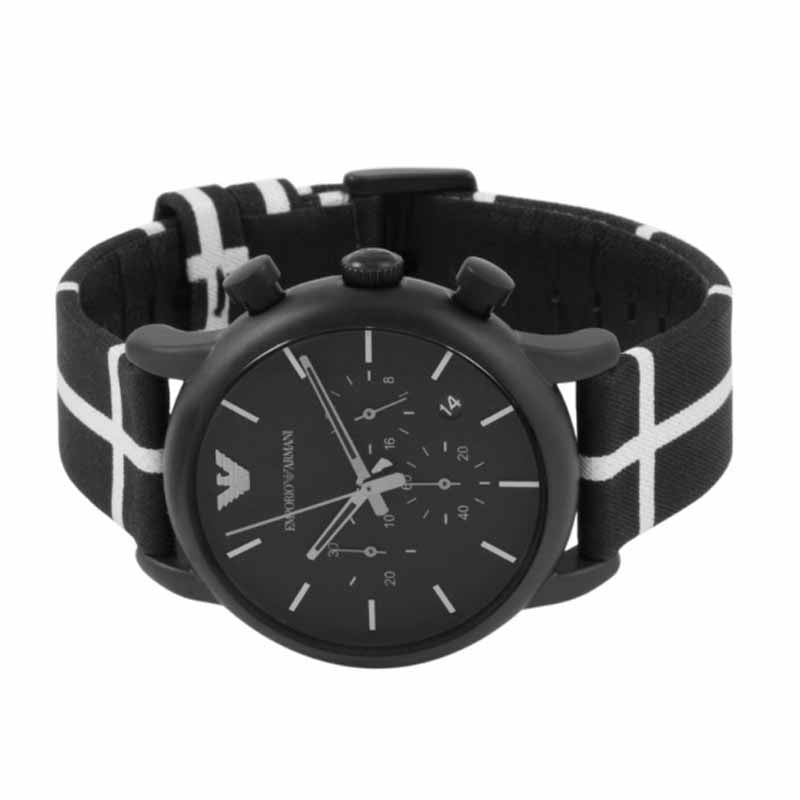 Emporio Armani Classic Black Dial Black Leather Strap Watch For Men - AR1860 Buy Now By Emporio Armani