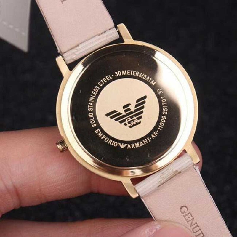 Emporio Armani Classic Kappa White Dial Brown Leather Strap Watch For Women - AR11009 Buy Now By Emporio Armani