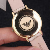 Emporio Armani Classic Kappa White Dial Brown Leather Strap Watch For Women - AR11009 Buy Now By Emporio Armani