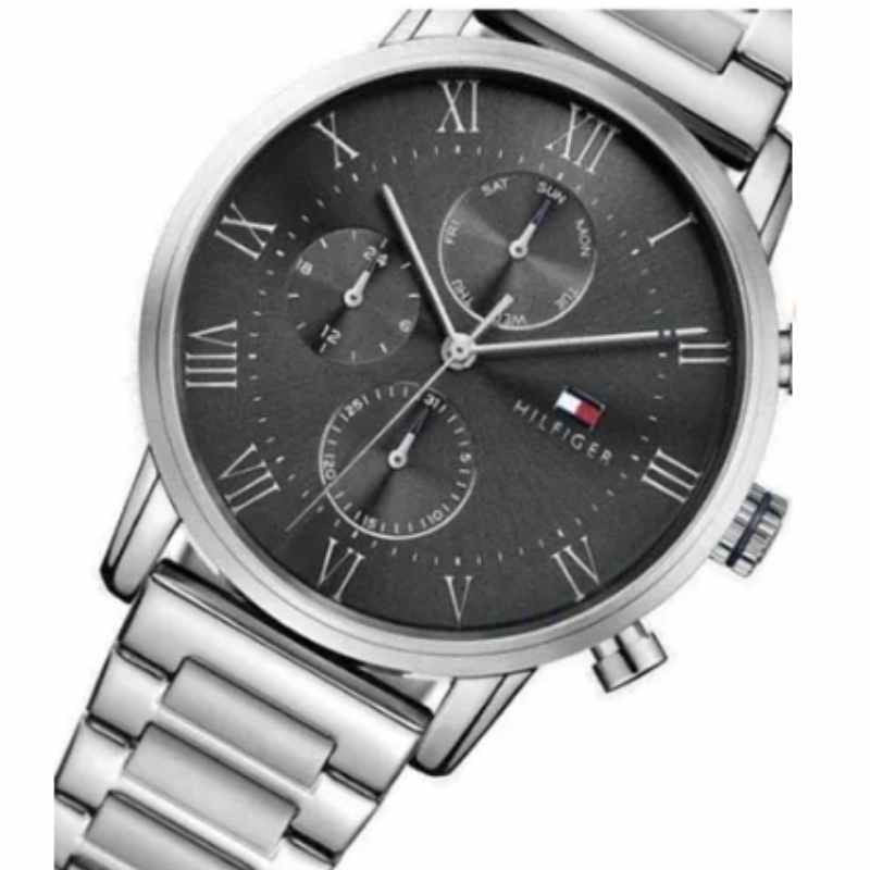 Tommy Hilfiger Daniel Black Dial Silver Steel Strap Watch for Men - 1710413 Buy Now By Tommy Hilfiger