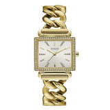 Guess Vanity Diamonds Silver Dial Gold Steel Strap Watch for Women - W1030L2 Buy Now By Guess