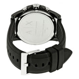 Armani Exchange Outerbanks Chronograph Black Dial Black Silicone Strap Watch For Men - AX1326 Buy Now By Armani Exchange