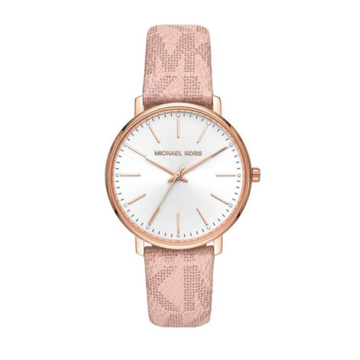 Michael Kors Pyper Quartz White Dial Pink Leather Strap Watch For Women - MK2859 Buy Now By Michael Kors