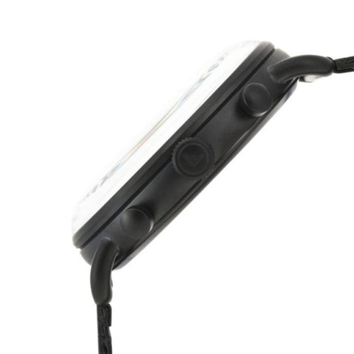 Emporio Armani Aviator Chronograph Black Dial Black Mesh Bracelet Watch For Men - AR11264 Buy Now By Emporio Armani