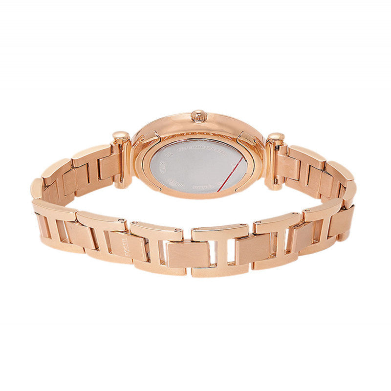 Fossil Carlie Rose Gold Dial Rose Gold Steel Strap Watch for Women - ES4301 Buy Now By Fossil