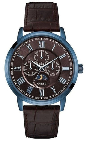 Guess Delancy Analog Brown Dial Brown Leather Strap Watch For Men - W0870G3 Buy Now By Guess