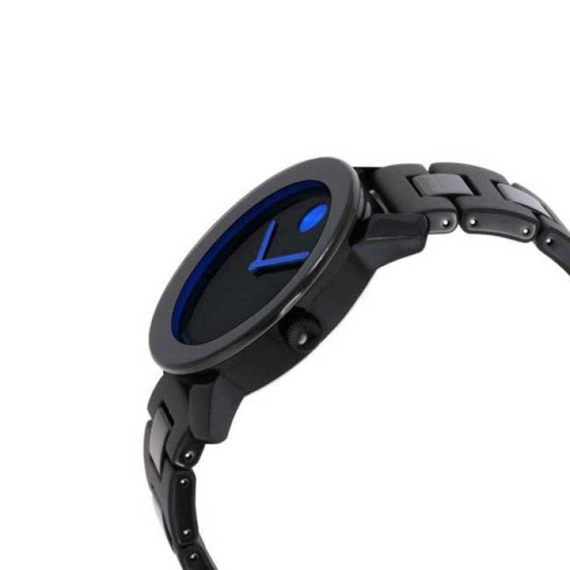 Movado Bold TR90 Black Dial Black Steel Strap Watch for Men - 3600099 Buy Now By Movado