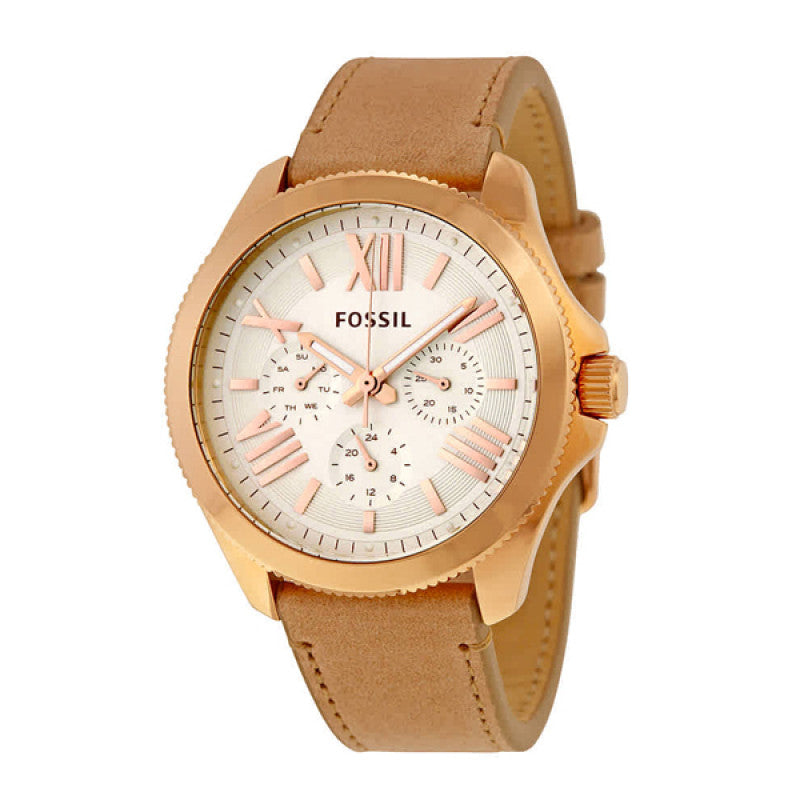 Fossil Cecile White Dial Beige Leather Strap Watch for Women - AM4532 Buy Now By Fossil