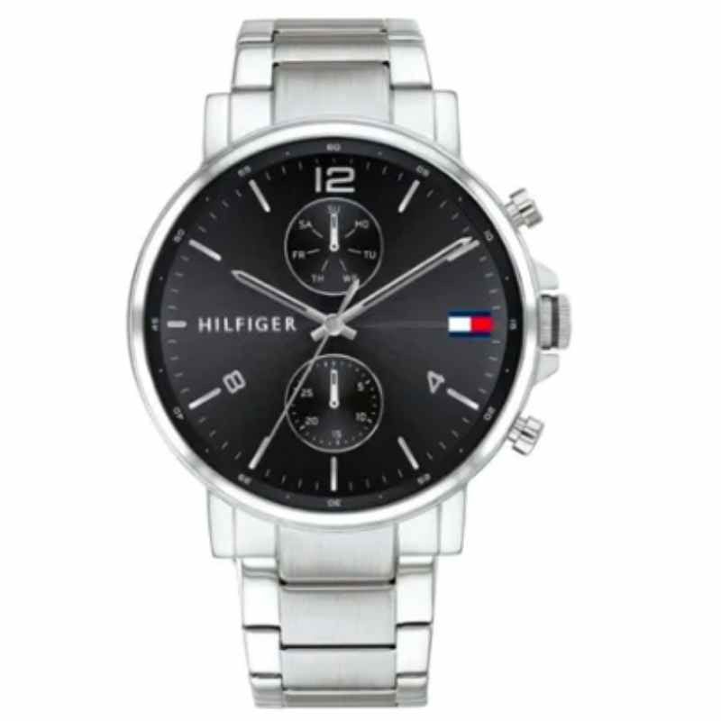 Tommy Hilfiger Daniel Black Dial Silver Steel Strap Watch for Men - 1710413 Buy Now By Tommy Hilfiger
