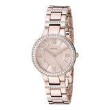 Fossil Virginia Pink Dial Pink Steel Strap Watch for Women - ES4482 Buy Now By Fossil