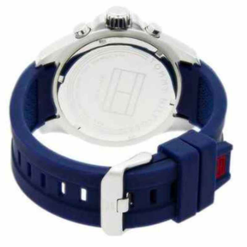 Tommy Hilfiger Nolan Chronograph Blue Dial Blue Rubber Strap Watch for Men - 1791142 Buy Now By Tommy Hilfiger