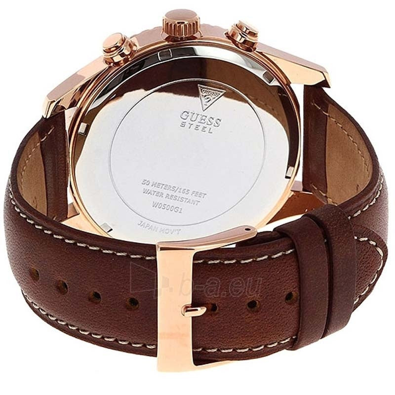 Guess Persuit Chronograph Blue Dial Brown Leather Strap Watch for Men - W0500G1 Buy Now By Guess