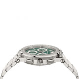 Versace Grace Chronograph Quartz Green Dial Silver Steel Strap Watch For Men - VEZ900121 Buy Now By Versace