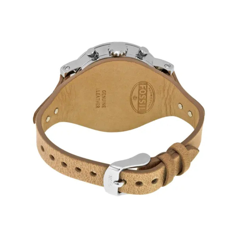Fossil Boyfriend Chronograph White Dial Brown Leather Strap Watch for Women - ES3625 Buy Now By Fossil